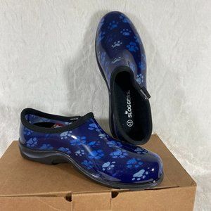 Sloggers Rain and Garden Shoes Paw Print Blue woman's new
